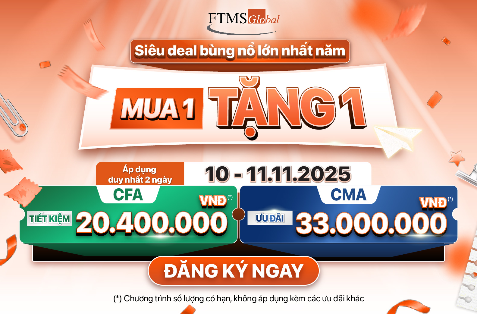 SIÊU DEAL LỚN NHẤT NĂM – MUA 1 TẶNG 1 DUY NHẤT 10 & 11.11.2025