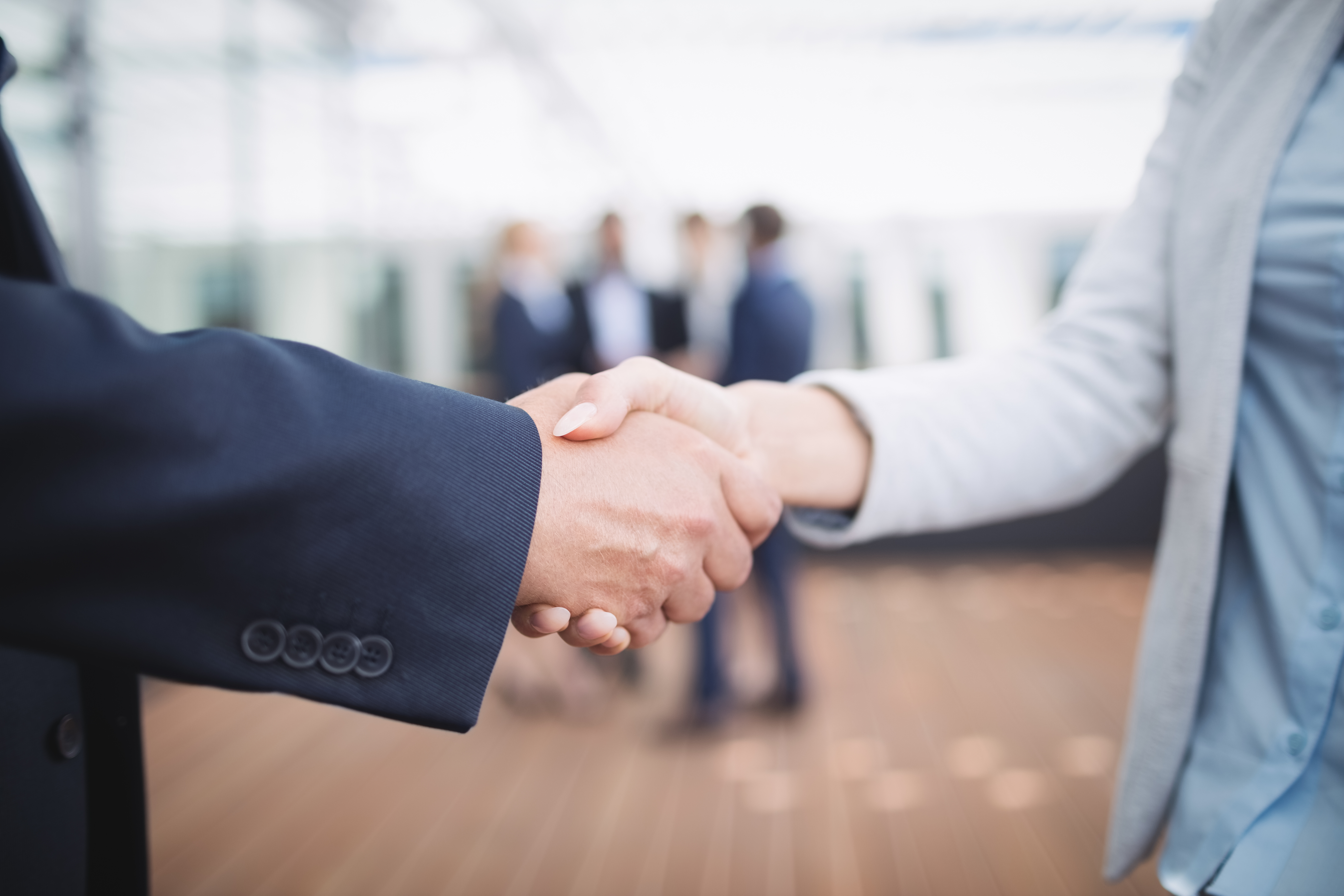 businesspeople shaking hands